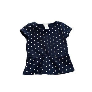 CrewCuts peplum polka dot top, size 2